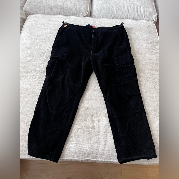 Empyre Black Corduroy Cargo Skate Pants size 44 - Picture 7 of 12